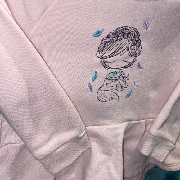 BUNDLE DISCOUNTS! 18-24mo light Pink Baby Gap Mermaid Peplum Sweater Shirt Girls - Picture 2 of 9